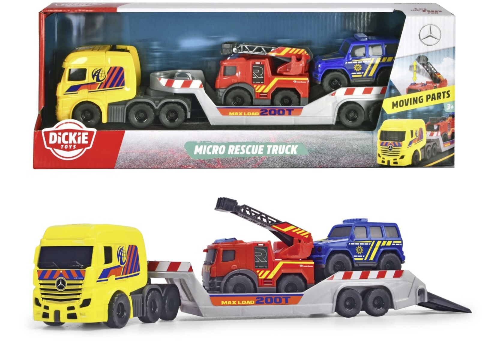 Camión Carga Vehículos de Rescate Dickie Mercedes 
