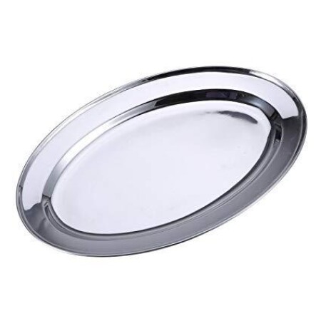 BANDEJA OVAL 35 CM CORRINA PLATA