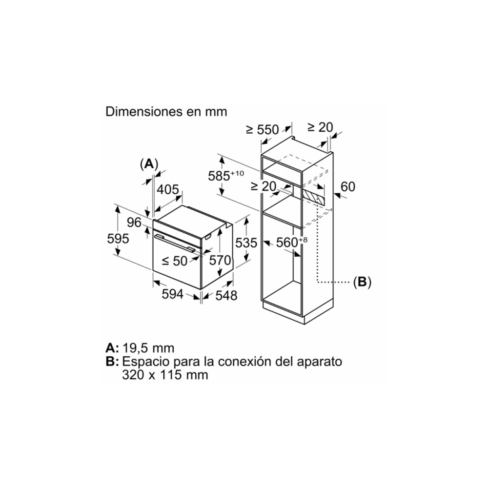 Horno de empotrar Bosch HRG572ES3 Pirolítico Vapor Horno de empotrar Bosch HRG572ES3 Pirolítico Vapor