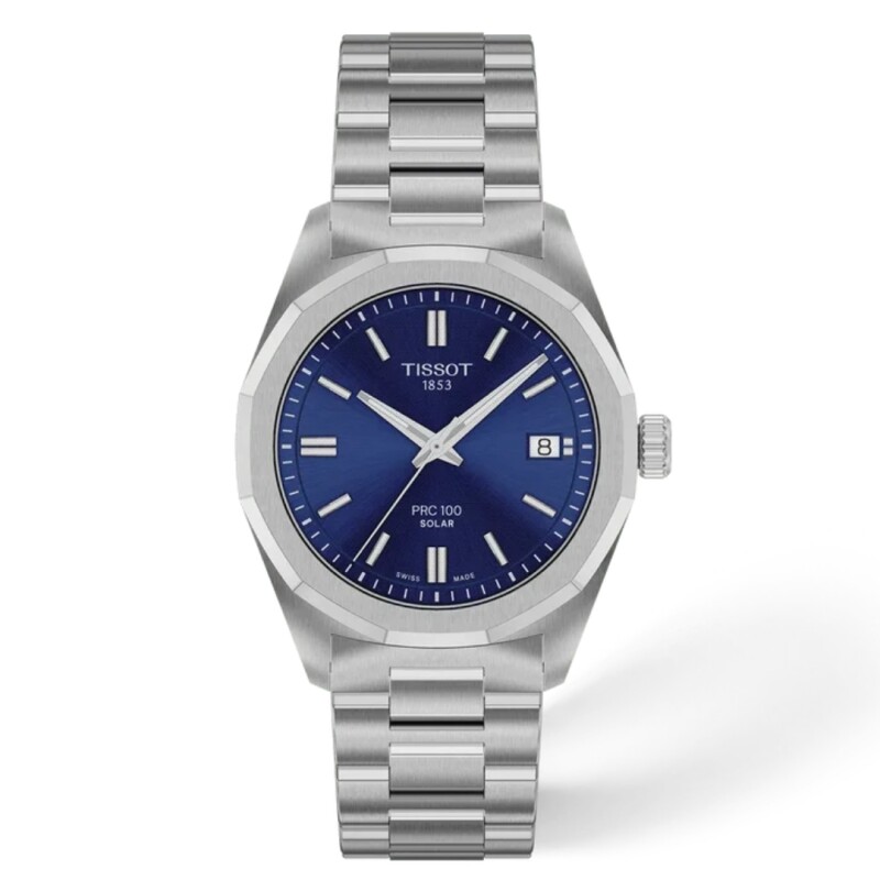 Reloj Tissot PRC 100 Solar 34mm Azul Acero T1518221104100 Reloj Tissot Prc 100 Solar 34mm Azul Acero T1518221104100