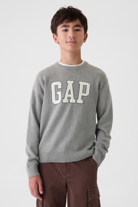 Buzo Deportivo Logo Gap Niño B25 Grey Heather