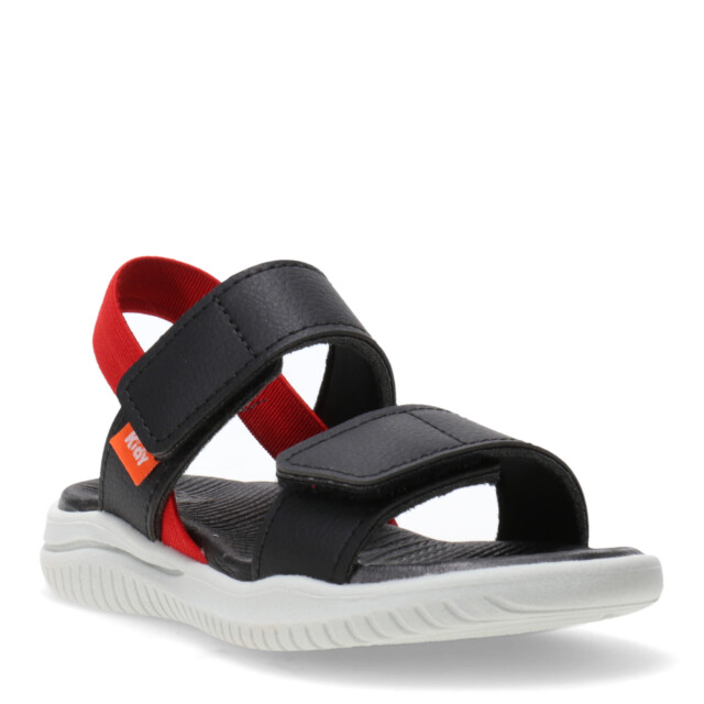 Sandalia de Niño KIDY con velcro Negro - Hielo - Rojo