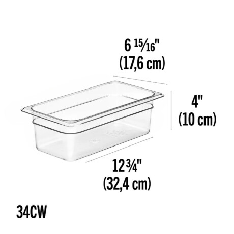 Cuba Gastronom Policarbonato GN 1/3 x 10 cm. Cuba Gastronom Policarbonato GN 1/3 x 10 cm.
