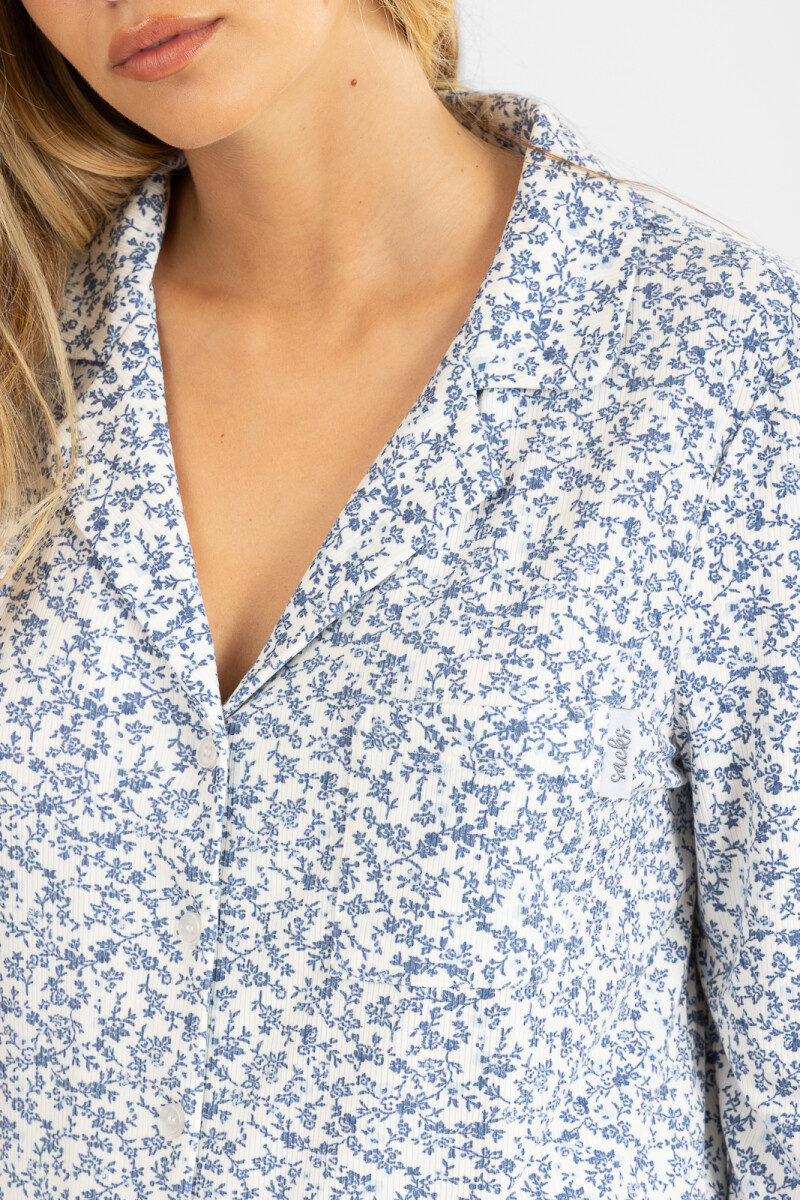 Pijama americano london ml Azul