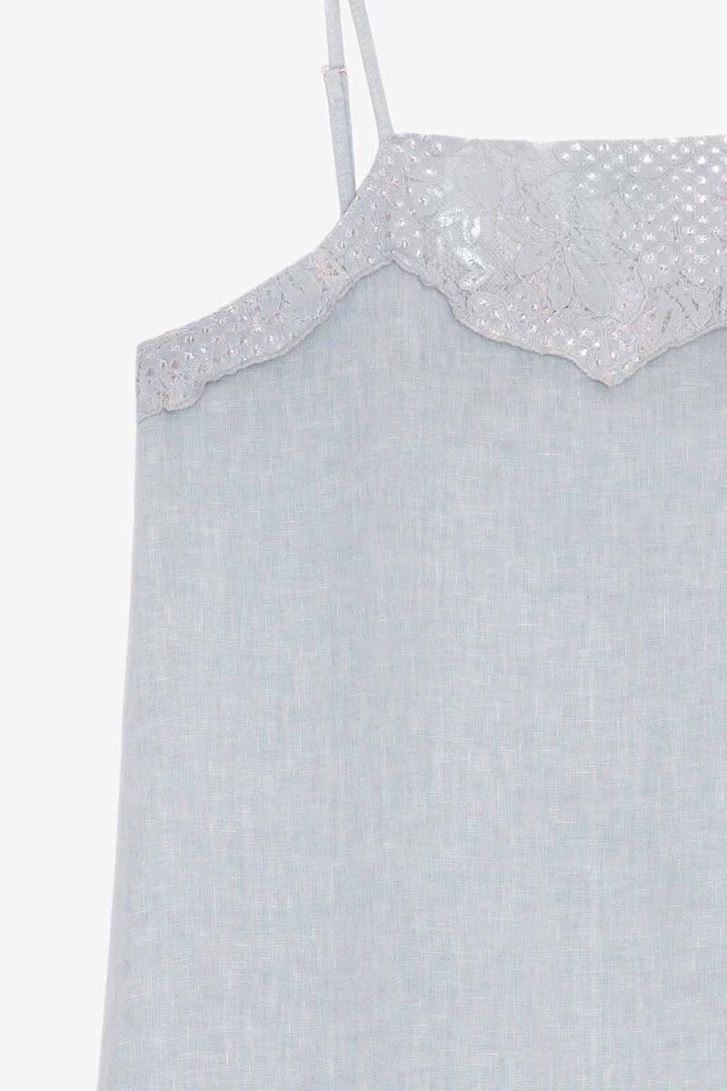 VESTIDO ENCAJE Gris