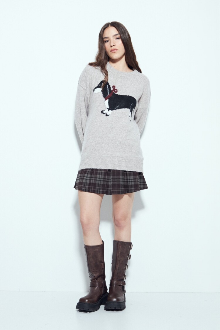 SWEATER STEF Beige Melange