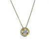 Colgante de oro 18k con brillante en cuatro puntas y virola Colgante de oro 18k con brillante en cuatro puntas y virola