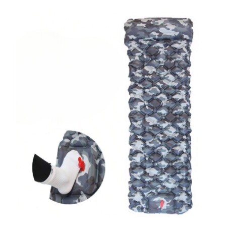 Colchoneta inflable ultra liviana Gris