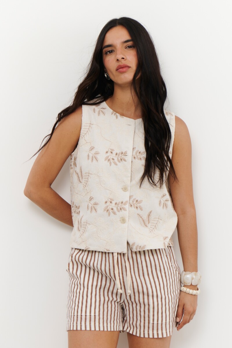 TOP BORDADO BEIGE