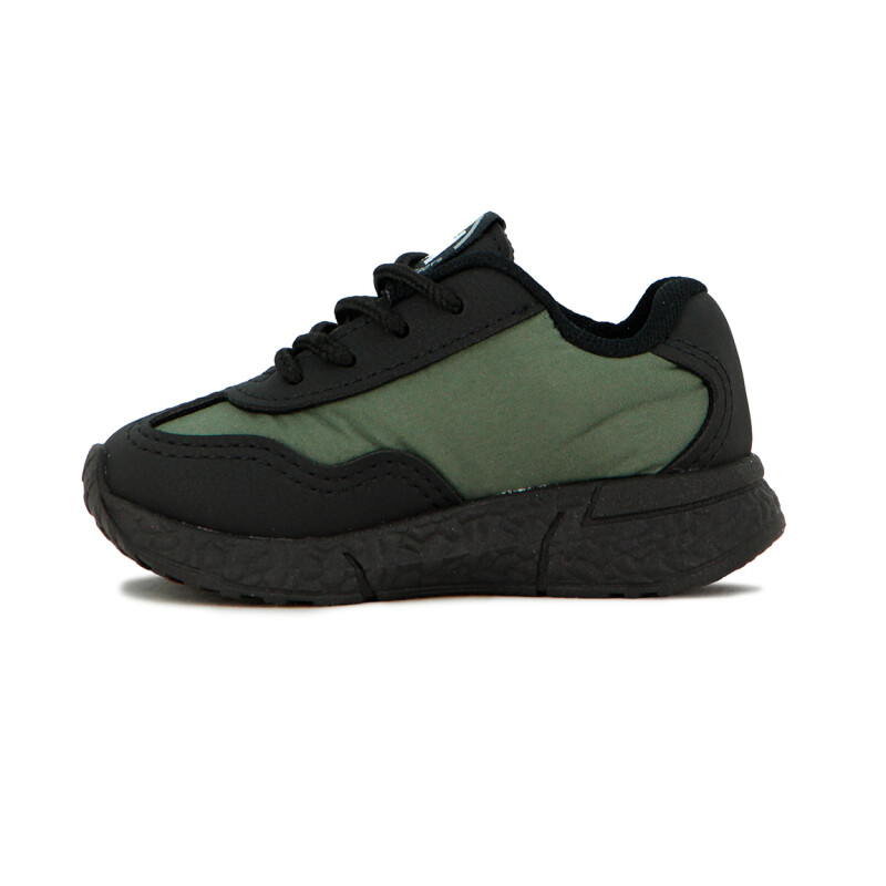 Molekinho Calzado Casual Infantil Acordonado Oliva-negro