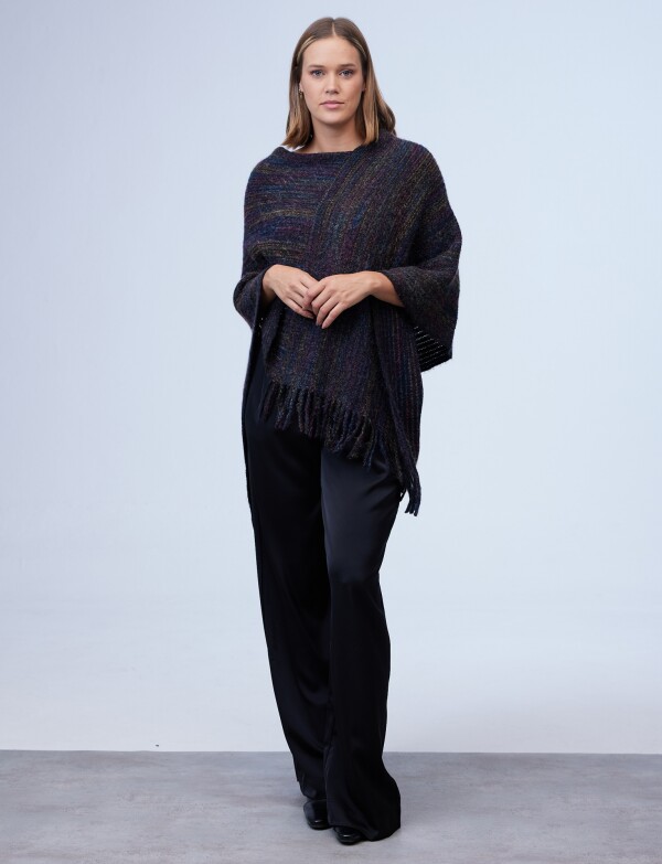 Poncho Brillo NEGRO/MULTI