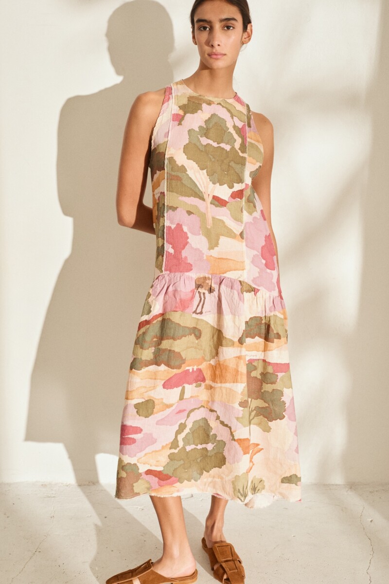 PRE VENTA VESTIDO TERRA PRINT Tierra