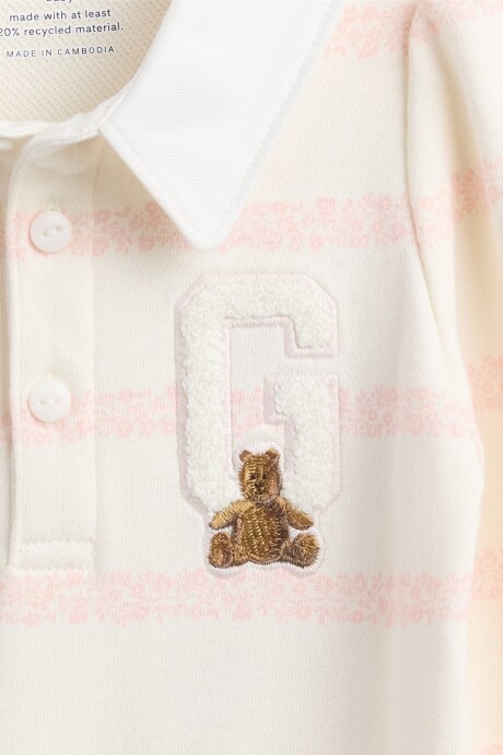 Enterito Rugby Bebé Pink Stripe