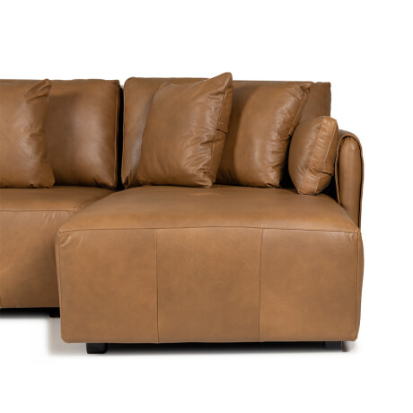 Rinconera Torino - Cuero Natural - Chaise Derecho 1016 (Nozes)