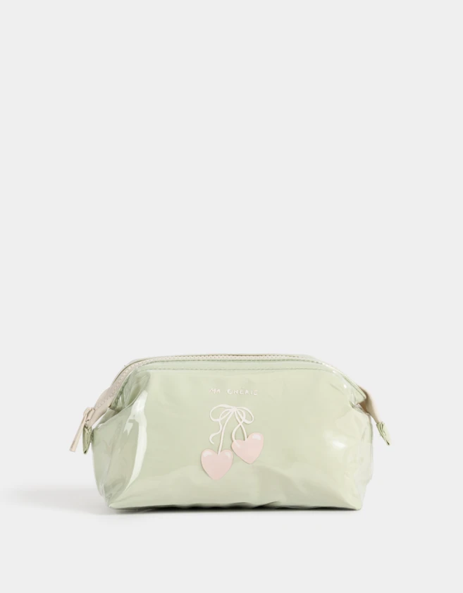 Porta Cosméticos Portacosméticos Estampado - Verde Claro