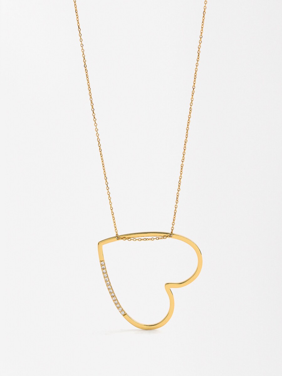 Collar Corto Corazón - Plata De Ley 925 dorado