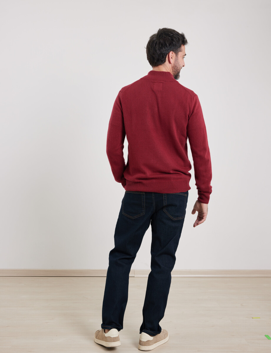 470416 SWEATER HARRY Rojo Oscuro