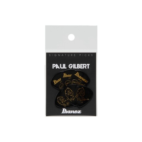 Pua Guitarra Pack Ibanez Paul Gilbert Signature Pick Black Teardrop 1.0mm 6pcs Pua Guitarra Pack Ibanez Paul Gilbert Signature Pick Black Teardrop 1.0mm 6pcs