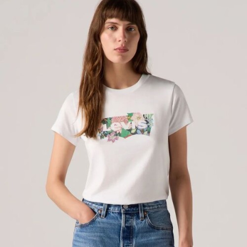 Remera Levi’s The Perfect Tee Daisy White Blanco