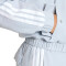 Campera de Mujer Adidas W 3S Wv Bomber Gris - Blanco