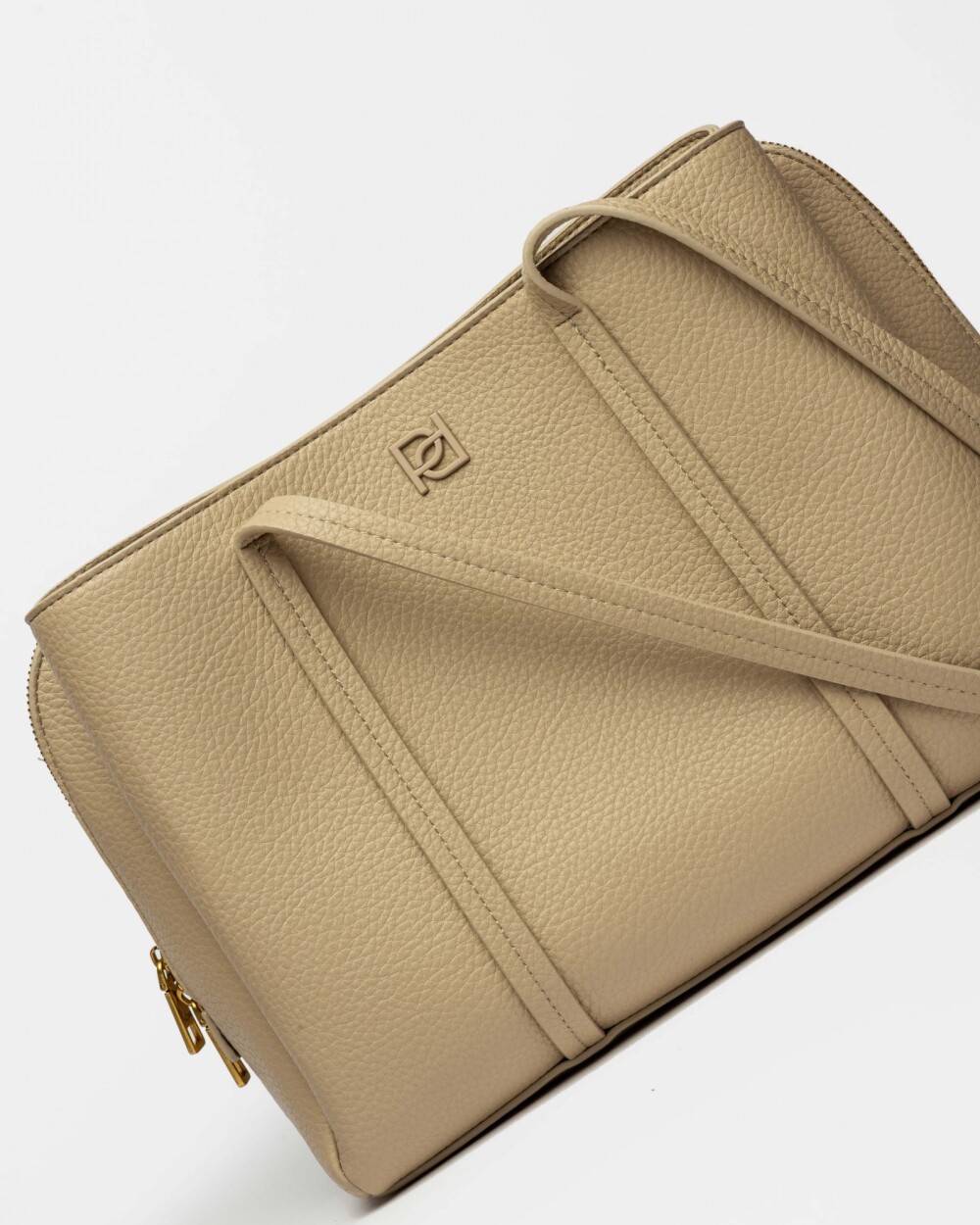 Cartera al Hombro Oslo en Efecto Cuero Graneado Natural