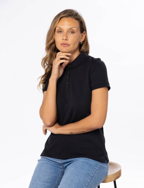 POLO PIQUE LISA Negro