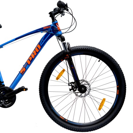 Bicicleta montaña S-PRO Zero 3 Man rodado 27.5 Shimano 21 cambios y frenos de disco Azul/Naranja