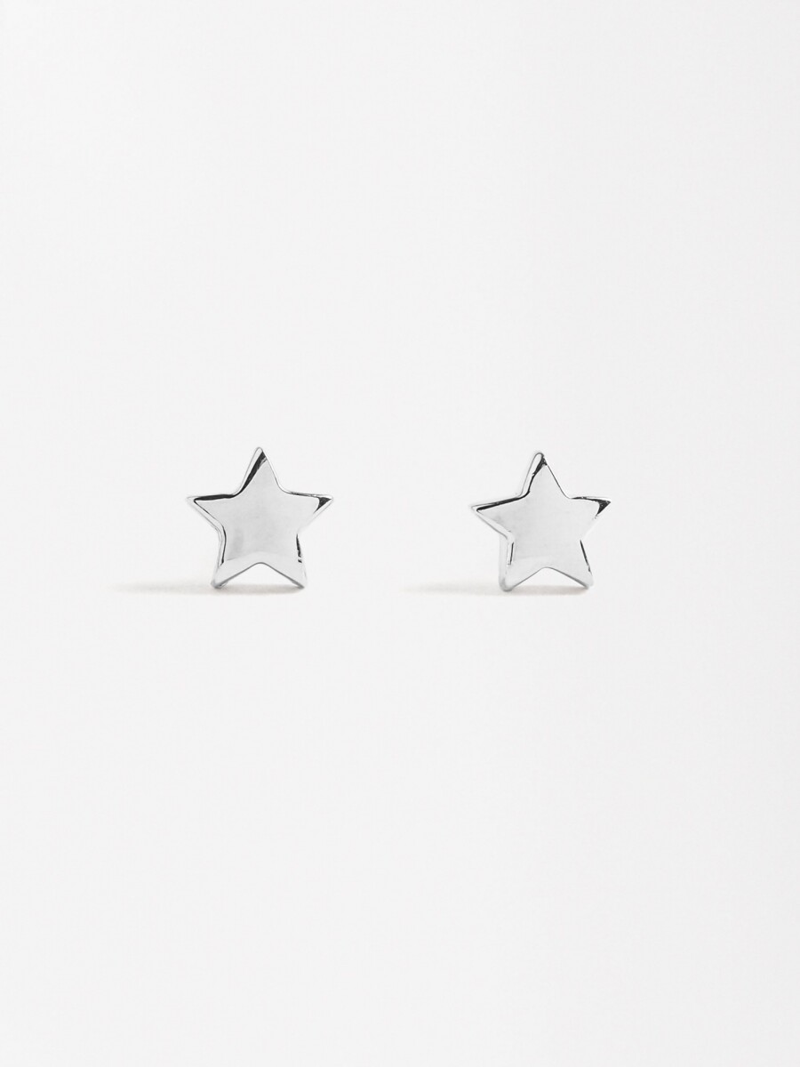 Pendientes De Estrellas - Plata De Ley 925 plateado