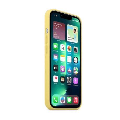 Protector case de silicona para iphone 14 plus Amarillo