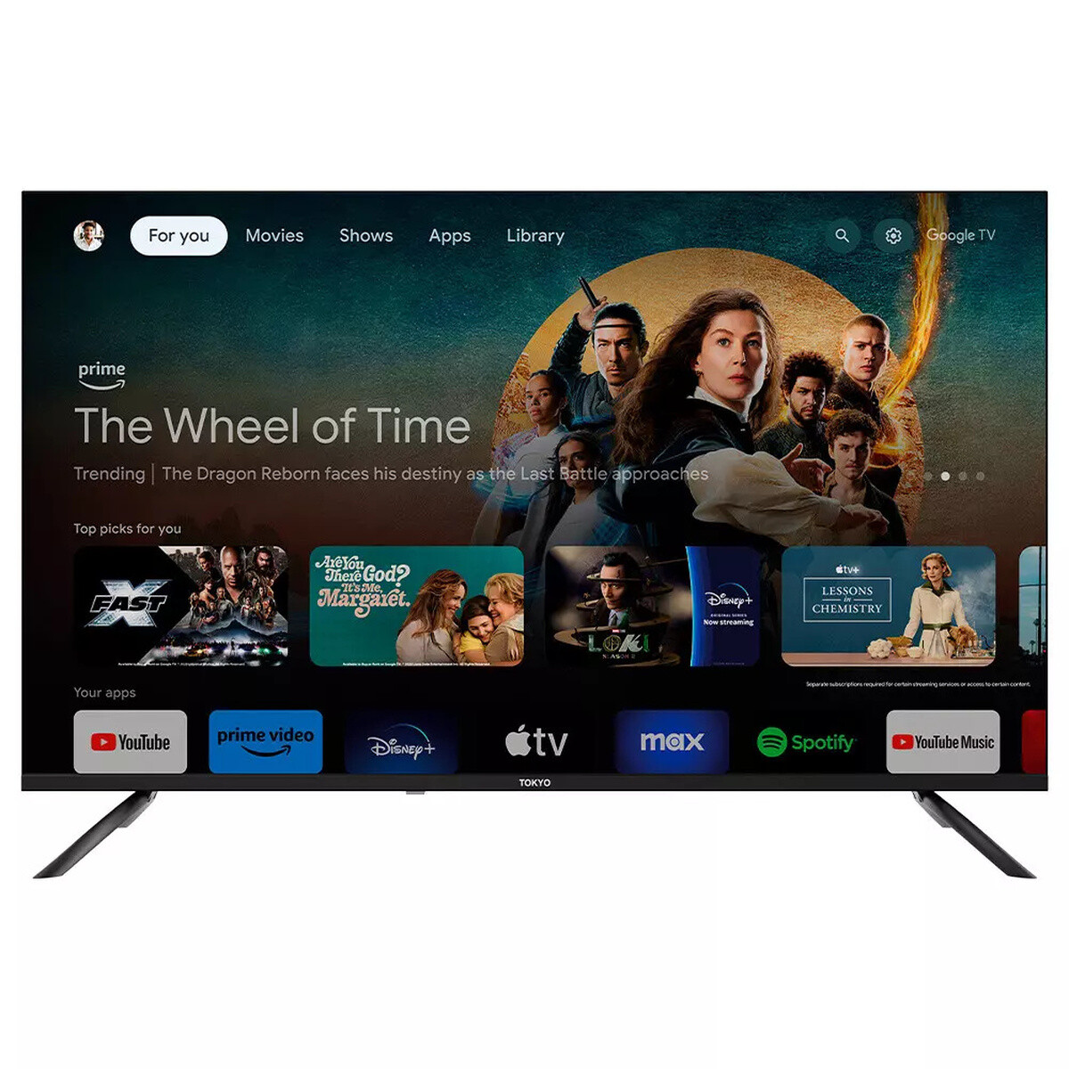 TV TOKYO SMART 50 GOOGLE TV 5.0 4K FRAMELESS C/ CHROMECAST INCLUIDO - Unica 