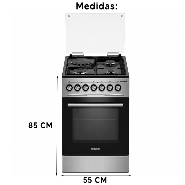 Cocina Combinada Turca Telefunken 3h A Gas 1 Eléctrica Tlf5031g COCINA COMBINADA TELEFUNKEN 3H TLF5031G