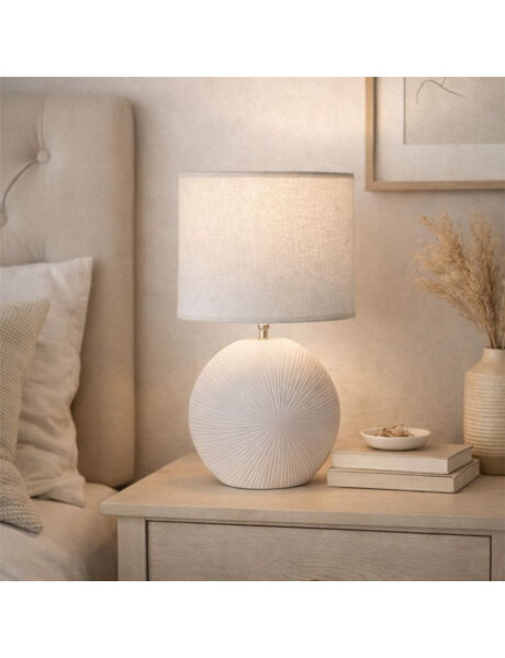 LAMPARA DE MESA CERAMICA 37x19x54CM LINEAS BLANCO LAMPARA DE MESA CERAMICA 37x19x54CM LINEAS BLANCO