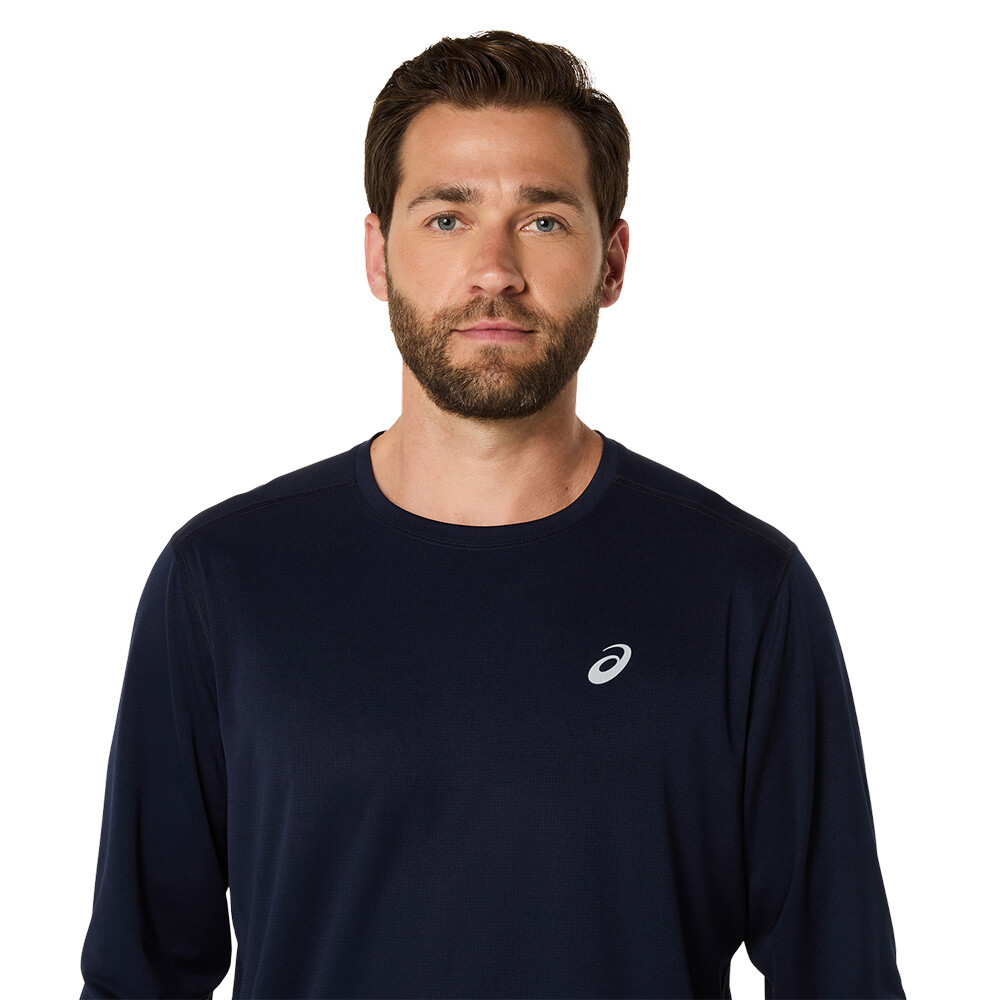 Polo Running Asics Silver LS Top Hombre Midnight