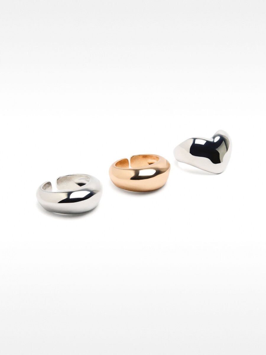 Set De Anillos Bicolor bicolor