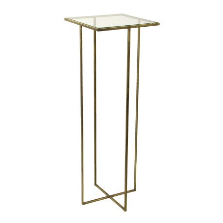 MESA AUXILIAR VIDRIO GRIS STRASBURG 779208 BRONCE
