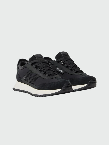 MONCLER - Zapatillas Pacey2 de ante y nobuk Negro