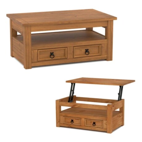 Promo Rack de Tv + Mesa Ratona Articulada Linea Naturale Roble
