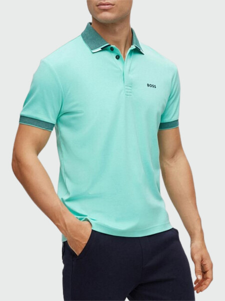 BOSS -Remera Polo Regular Fit, Paddy 1 Turquesa