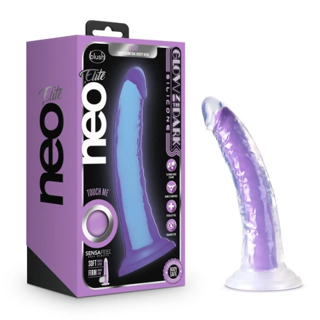 Neo Elite Glow in the Dark Dildo Silicona con Ventosa Neo Elite Glow in the Dark Dildo Silicona con Ventosa