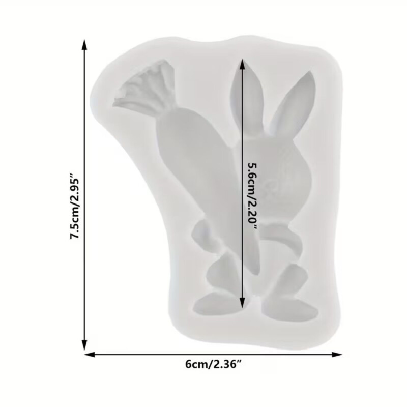 Molde de Silicona Forma de Conejo Molde de Silicona Forma de Conejo