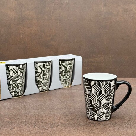 Juego De Tazas Café Cerámica 3 Piezas 325 ml. Juego De Tazas Café Cerámica 3 Piezas 325 ml.