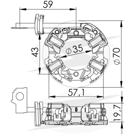 PORTA CARBONES VOLKSWAGEN GOLF FIAT TEMPRA BOSCH 5X16X13MM UNIFAP PORTA CARBONES VOLKSWAGEN GOLF FIAT TEMPRA BOSCH 5X16X13MM UNIFAP