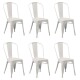 Pack 6 Sillas Tolix Lumax Varios Colores Living Comedor Blanco