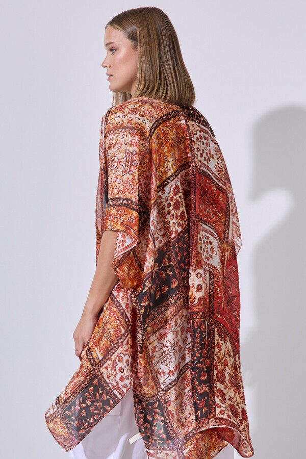 Kimono Print MULTI/ANARANJADO