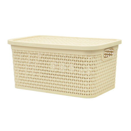 Caja simil ratán 4 lts 26,7x18x12cm BEIGE