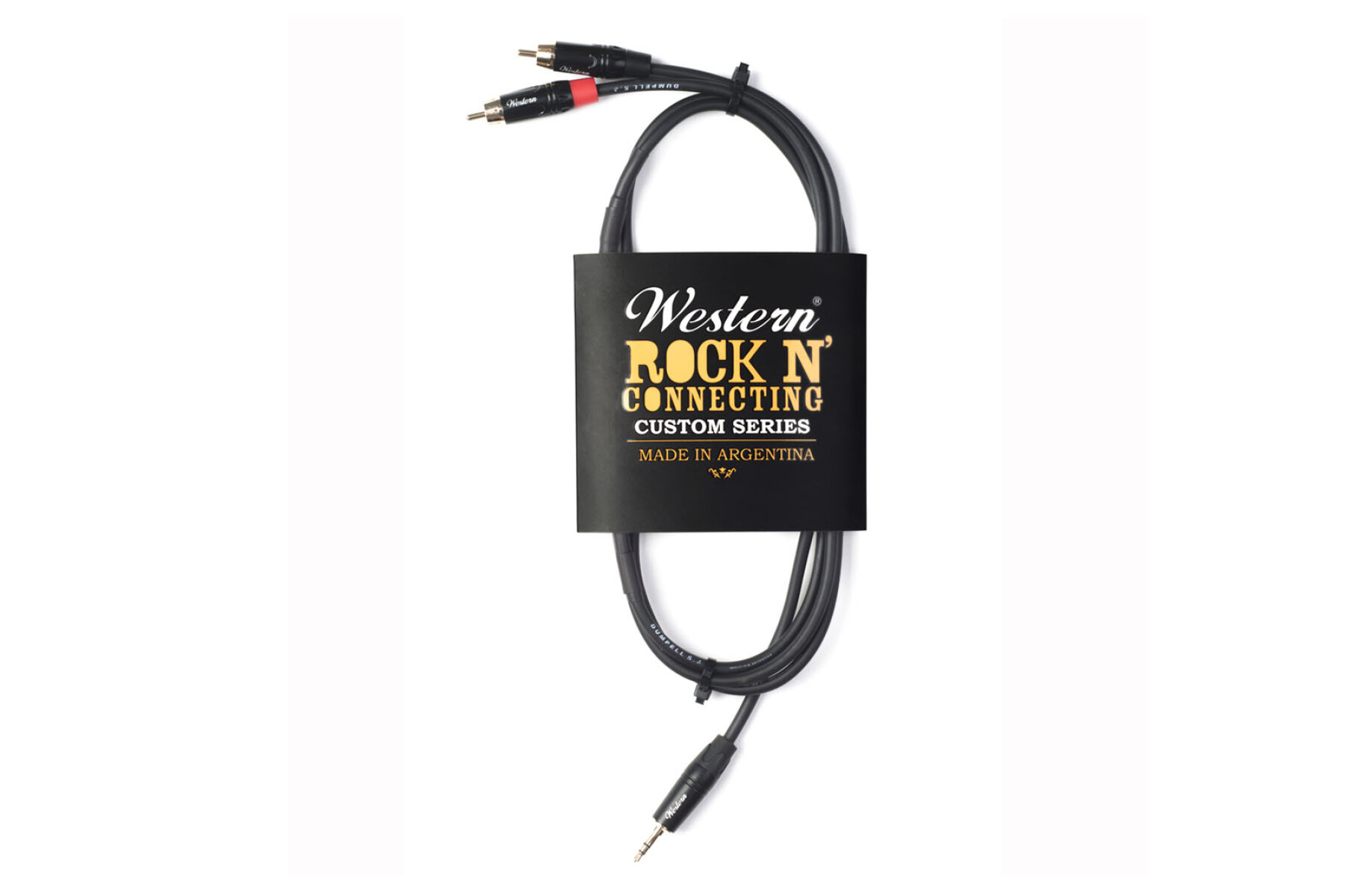 Cable Western en Y Mini Plug stereo 3.5mm-2 RCA 3 mts 