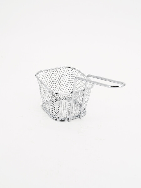 CANASTO INOX PAPAS FRITAS PLATEADO