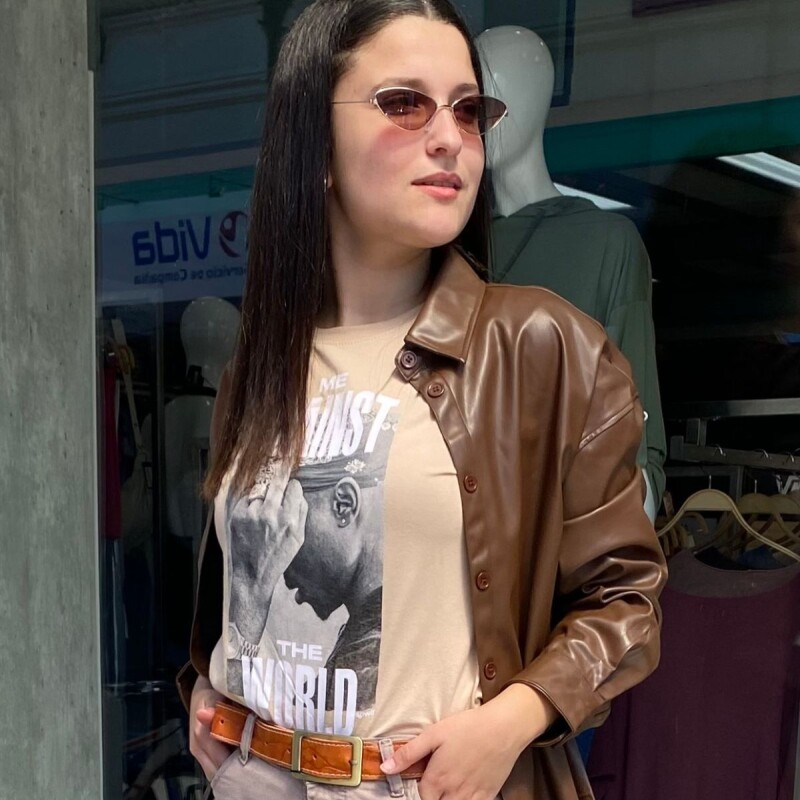 Camisa Cuerina Wanna Brown
