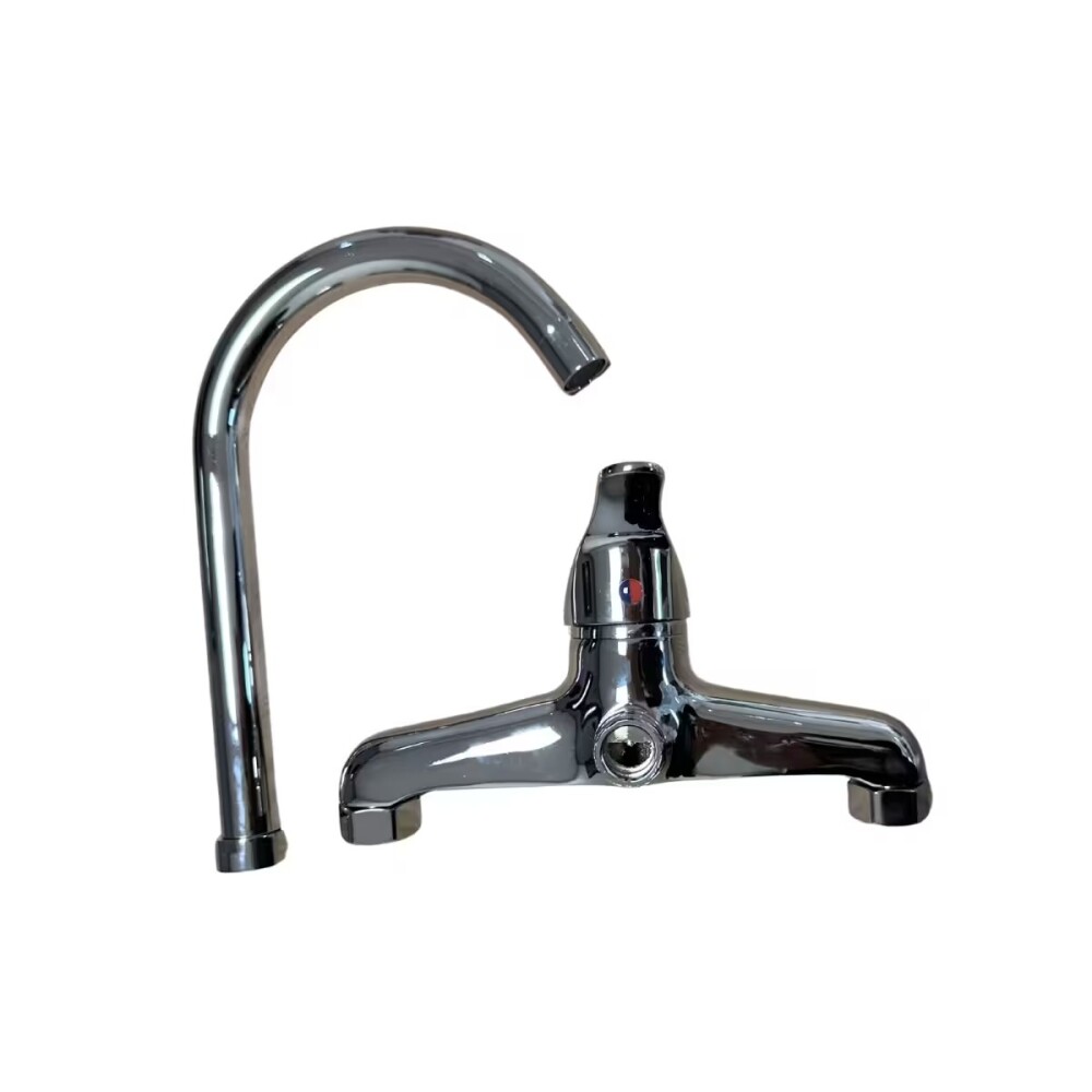 Grifería de Cocina Monocomando de pared pico alto Murdock Cromado Brillante Grifería De Cocina Monocomando De Pared Pico Alto Murdock Cromado Brillante