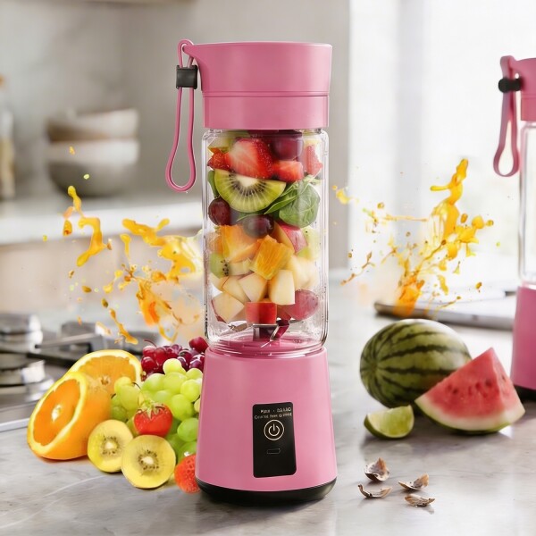 Licuadora Portatil Mini Recargable Usb Batidora Jugos Frutas IMBACK Rosa Licuadora Portatil Mini Recargable Usb Batidora Jugos Frutas IMBACK Rosa